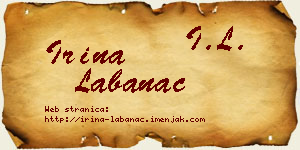 Irina Labanac vizit kartica